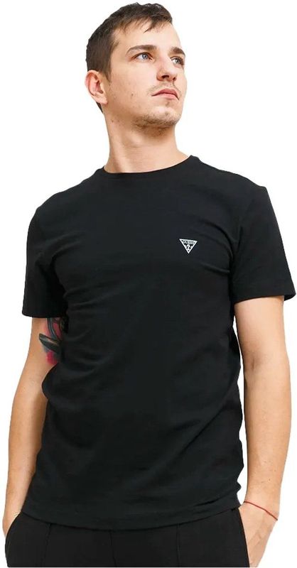 Guess - T-shirt - Zwart - Stretchkatoen