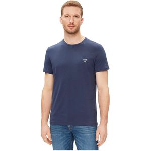 Guess - T-shirt - Blauw - Heren - Slim Fit - Katoen