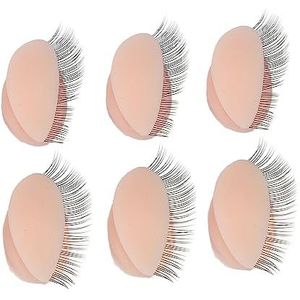 Oogleden met Wimpers, Siliconen Oogleden Veilig Zacht Gesimuleerd Draagbaar 3 Paar voor Schoonheidssalon (Roze)