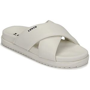 Slippers LEVI'S. Polyurethaan materiaal. Maten 39. Wit kleur