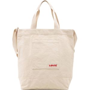 Tôte bag Icon tote LEVI'S. Katoen materiaal. Maten één maat. Beige kleur