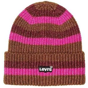 Levi's Essential Ribbed Batwing Beanie ESSENTIAL RIBBED BATWING BEANIE Uniseks, Donker bruin