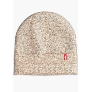 Levi's Slouchy Red Tab Beanie, Crème, One size