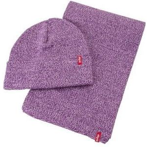Levi's Set - Scarf & Beanie, Donker Paars