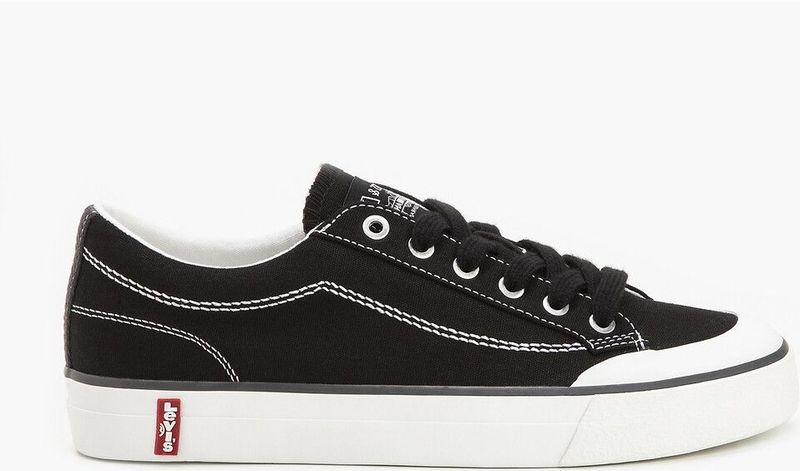 Levi's - LS2 S - Sneakers - Zwart - EU 38 - Mid-cut profiel