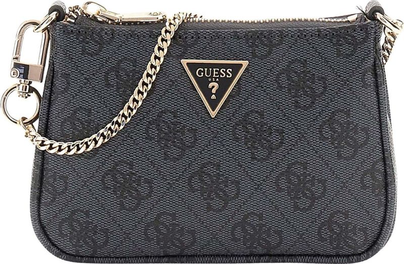 GUESS Handtas Avondtas Orlina Daily Pouch Coal Logo Antraciet