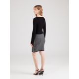 Pied De Poule - Bodycon Jurk - Wit Multi - Viscosemix