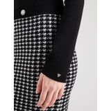 Pied De Poule - Bodycon Jurk - Wit Multi - Viscosemix