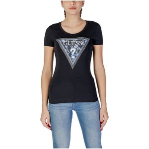 Guess Zwart Triangle Logo T-Shirt