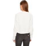 Guess - Gj Crop Cn 3d Emb Sweatshirt - Groen - Biologisch Katoen