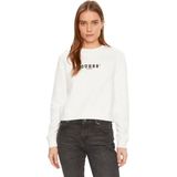 Guess - Gj Crop Cn 3d Emb Sweatshirt - Groen - Biologisch Katoen