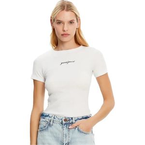 Guess - Gj Sl Cn Embro Slim Rib T-shirt - Korte Mouwen