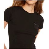 Guess - Gj Slim Pkt - T-shirt - Zwart - Biologisch Katoen