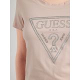 Guess - Printed T-shirt - Roze - Katoen - Korte Mouw