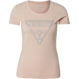 Guess - Printed T-shirt - Roze - Katoen - Korte Mouw