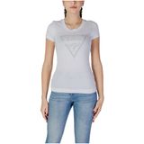 Guess - SS CN Shiny Triangle T-Shirt - Wit - Korte Mouwen