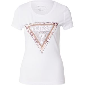 Guess - Korte Mouw T-shirt - Wit - Katoen - Lente/Zomer Collectie