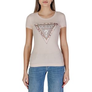 Guess - SS CN Cheeta Logo T-Shirt - Zwart - Katoen