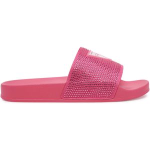 Guess - Strandslippers - Roze - Synthetisch - Met Driehoekslogo