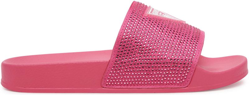Guess - Strandslippers - Roze - Synthetisch - Met Driehoekslogo