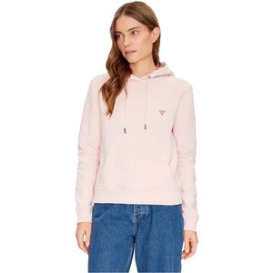 Guess - Hooded Sweatshirt - Roze - Katoen