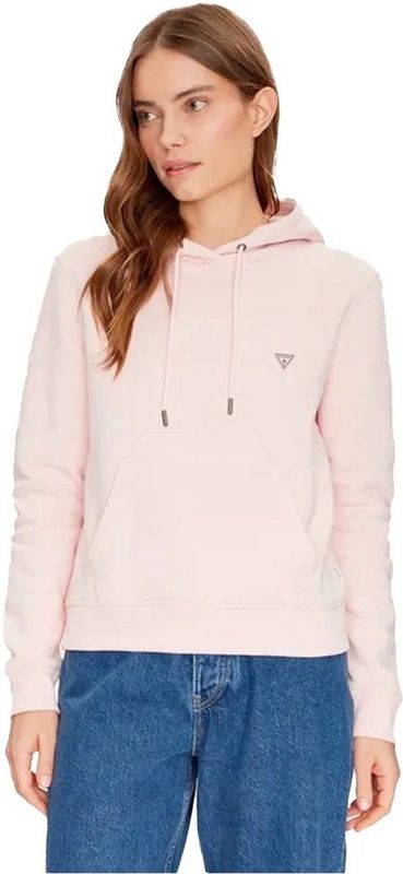 Guess - Hooded Sweatshirt - Roze - Katoen