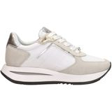 Guess - Sneakers - Grijs - Polyester - Zilver - Vetersluiting - Textuur