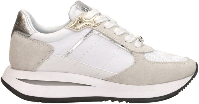 Guess - Sneakers - Grijs - Polyester - Zilver - Vetersluiting - Textuur