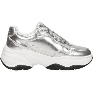 Guess - Bell - Schoenen - Grijs - Synthetisch Leer - Vetersluiting