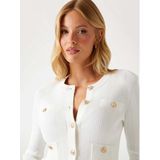 Guess - Cardigan - Wit - Lange Mouwen - Ronde Hals