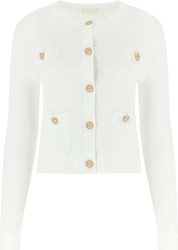 Guess - Cardigan - Wit - Lange Mouwen - Ronde Hals