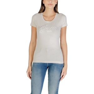 Guess - CN SS Embro Script Logo Tee - T-shirt - Muted Stone - Katoenmix