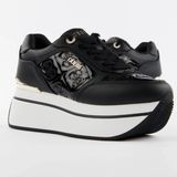 Guess - Camrio 4G Logo - Hardloopschoenen - Zwart - Plateauzool