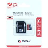 S3+ - S3SDC10V30E - Geheugenkaart - Zwart - 64 GB - UHS-I Klasse 10