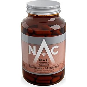 Verhoogde NAC | Gepotenteerd supplement in antioxidanten en detox-effecten | N-acetyl-cysteÃ¯ne | voorloper van glutathion | hoge biologische beschikbaarheid | 90 capsules | glas verduisterd glas