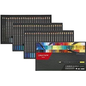 Caran d'Ache - Museum Aquarelle - Kleurpotloden - Set van 76 Stk. - Kartonnen Etui