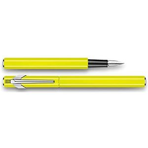 Caran d'Ache 849 metalen vulpen geel fluo EF