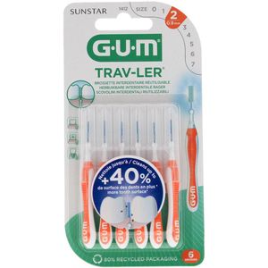 GUM Trav-ler Ragers - Oranje - 0.9mm - 6 Stuks