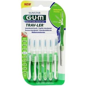 GUM Trav-ler Ragers 1.1mm Groen - 6 stuks