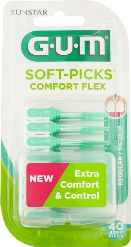 GUM Soft-Picks Comfort Flex Regular / Medium - 40 stuks