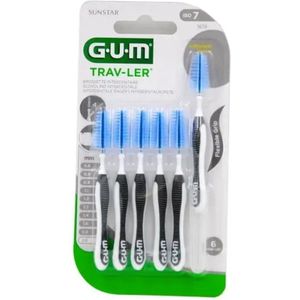 GUM Trav-Lers Ragers Zwart 2,6 mm 6 stuks