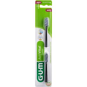 GUM Activital Opzetborstel Zwart 2 stuks