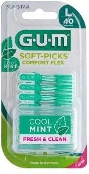 GUM Soft-Picks Comfort Flex Cool Mint Large - 40 stuks