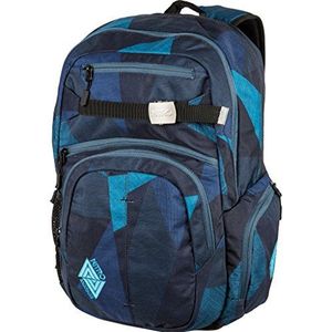 Nitro Hero Pack / grote trendy rugzak Backpack / 37 L / met gewatteerd laptopvak en andere leuke functies, fragments blue (blauw) - 1151878038_1945_23 x 38 x 52 cm, 37 Liter