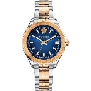Versace V12060017 Hellenyium Quarz Damen Uhr mit blauem Zifferblatt
