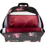 Nitro Urban Classic, Old School rugzak met gewatteerd laptopvak, Urban Streetpack, schoolrugzak, 20 liter, bloemenpatroon, zwart (pink negro), 20 lang, rugzak, zwart (roze negro), 20 Lang, rugtas