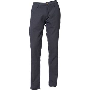 ROKKER Tweed Chino Tapered Slim Blue Broek