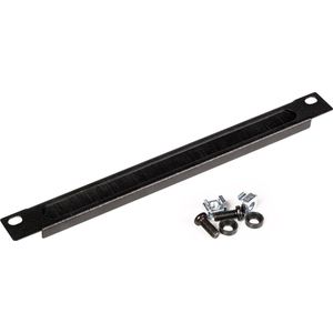 Kabeldoorvoerpaneel - Zwart - Metaal - Geschikt voor 10 Inch Rack