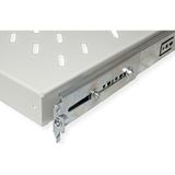 19 Inch - Uitschuifbare Legplank - Grijs - Metaal - Max 25 kg