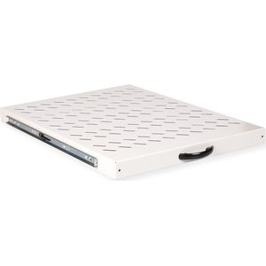 19 Inch - Uitschuifbare Legplank - Grijs - Metaal - Max 25 kg